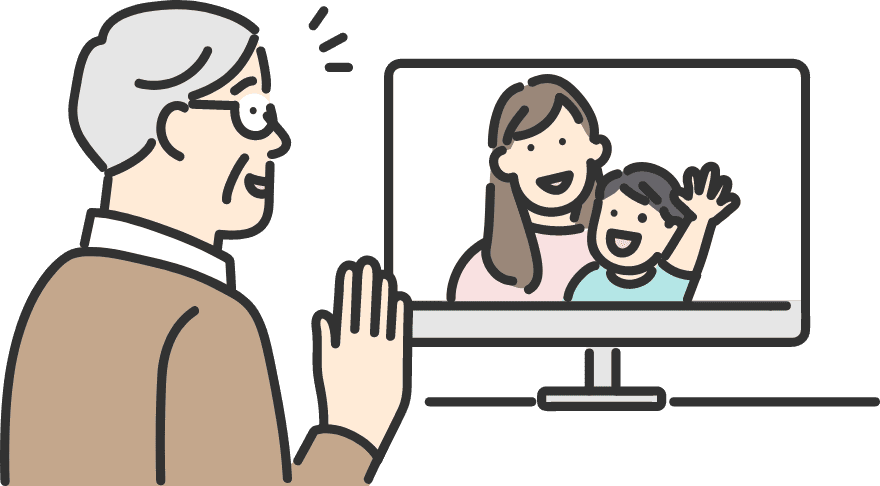 ビデオ通話でご家族とつながる