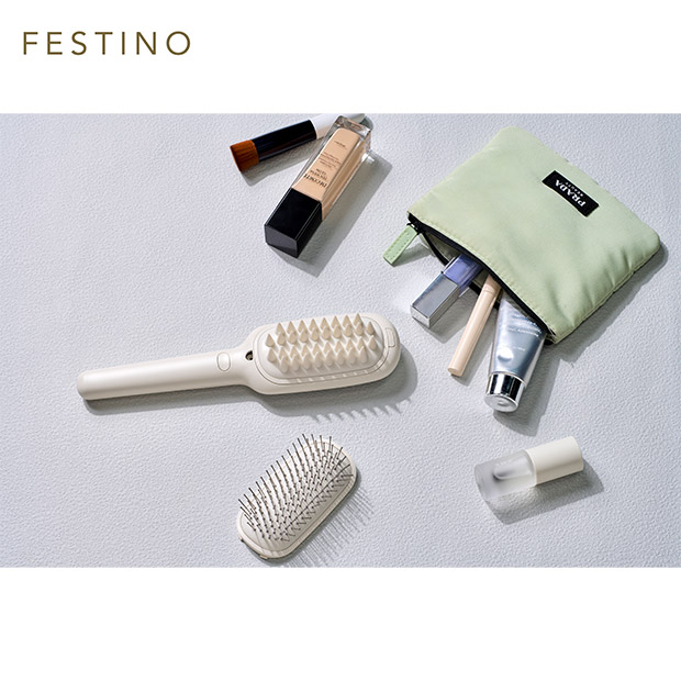 【FESTINO】サロンケアスカルプイオンブラシ　ホワイト (SMHB-051-WH)