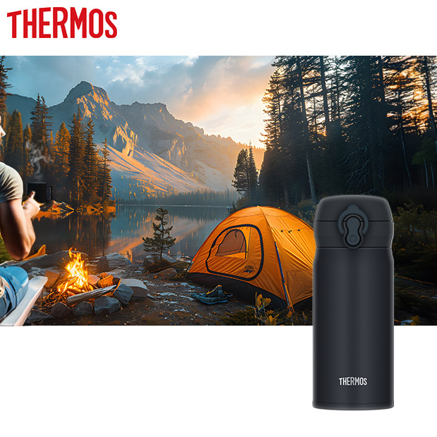 【サーモス】真空断熱ケータイマグ　350mL  ブラックジェイド (JNL-S350/BK-J)