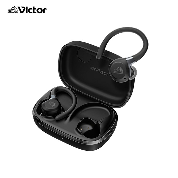 【Victor】TWSイヤホン ブラック（HA-EC77T-B）