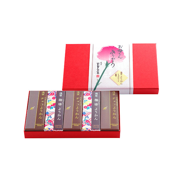 ＜母の日＞【浅草むぎとろ】ようかんセット（赤箱入り）