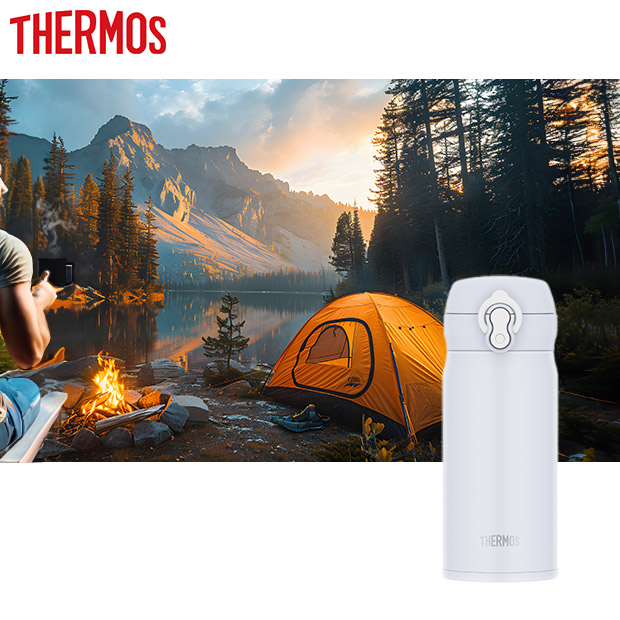 【サーモス】真空断熱ケータイマグ　350mL  スノーホワイト (JNL-S350/SN-WH)