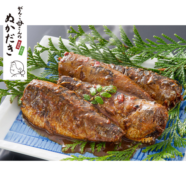 【味よし】小倉郷土料理　竹皮ぬか炊き3点セット（さば・いわし・さんま）