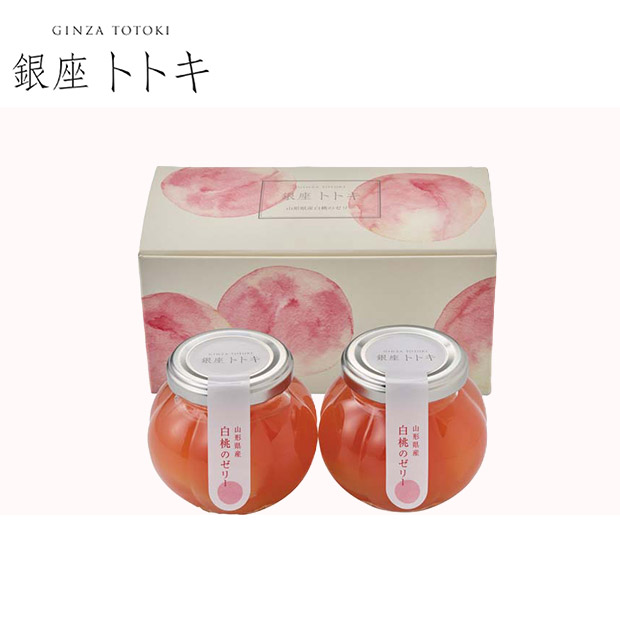 【期間限定価格】＜母の日＞	「GANON FLORIST」監修 プリザーブドフラワーと「銀座トトキ」監修 山形県産白桃のゼリー（GP26-GT）