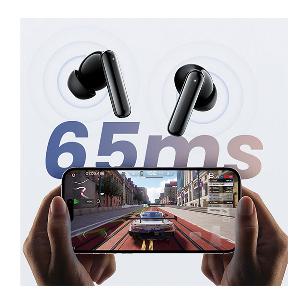 【Haylou】Flowbuds N50  ノイズキャンセリング完全ワイヤレスイヤホン ブラック（HL-HT02-BK）