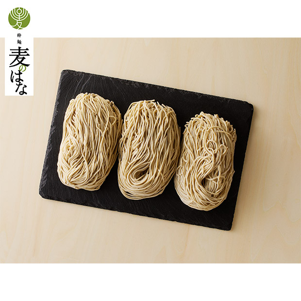 【粋麵麦のはな】麦のはなの黒豚×鹿児島県産 石臼挽きおろしそば  3食セット