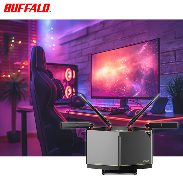 【BUFFALO】Wi-Fi 6E(11ax)対応トライバンドWi-Fiルーター 4803+4803+1147Mbps AirStation（WXR-11000XE12）
