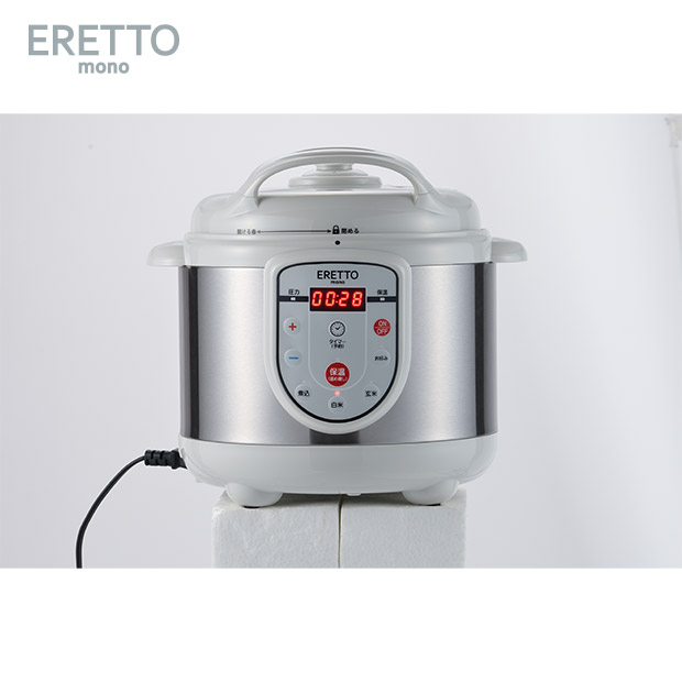 ≪33%OFF≫＜12周年感謝祭＞【ERETTO】 mono 電気圧力鍋3.0L　(ET-104)