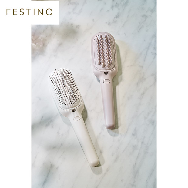 【FESTINO】サロンケアスカルプイオンブラシ　ホワイト (SMHB-051-WH)