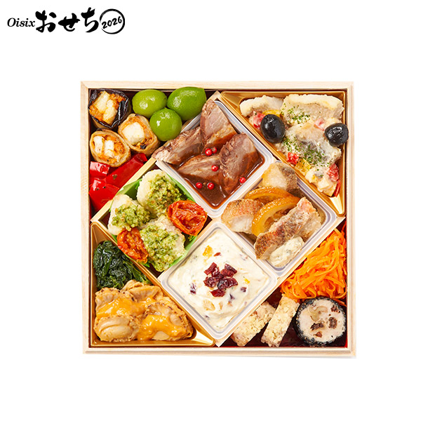 ≪12%OFF≫＜超早割9/29(月)まで＞【Oisix】和洋三段重おせち「上高砂」