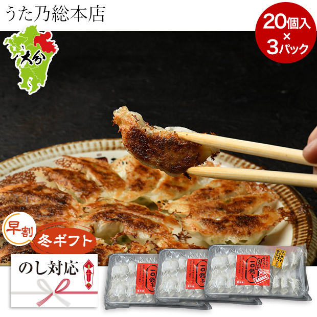 【早割】＜冬ギフト＞【うた乃総本店】手づくり一口餃子 60個入