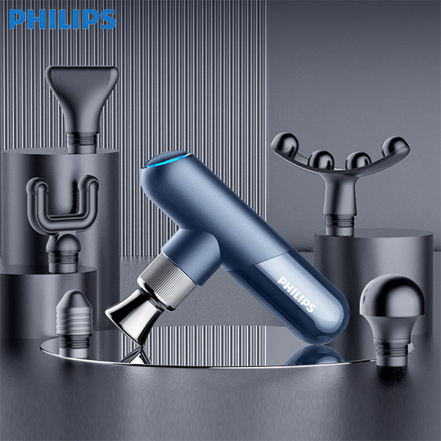 【PHILIPS】 スポーツミニ筋膜リリースガン   ダークブルー (PPM7501DB)