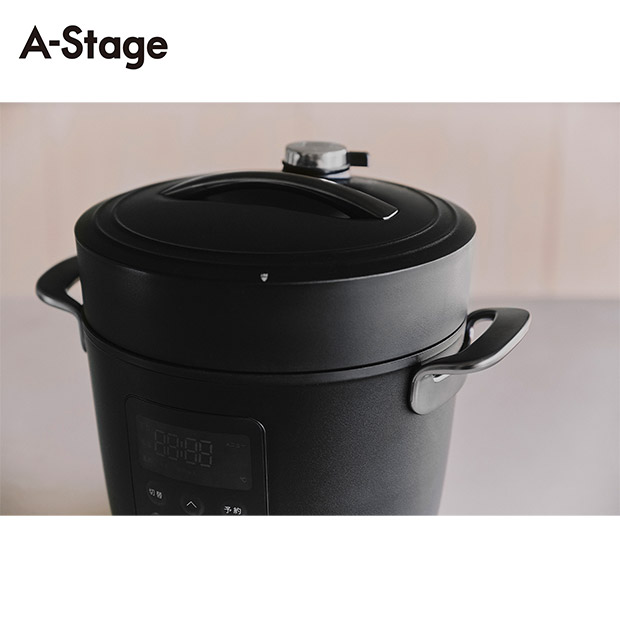 【A-Stage】Re・De Pot 電気圧力鍋 2L　ブラック　(EPC01A-20BK)