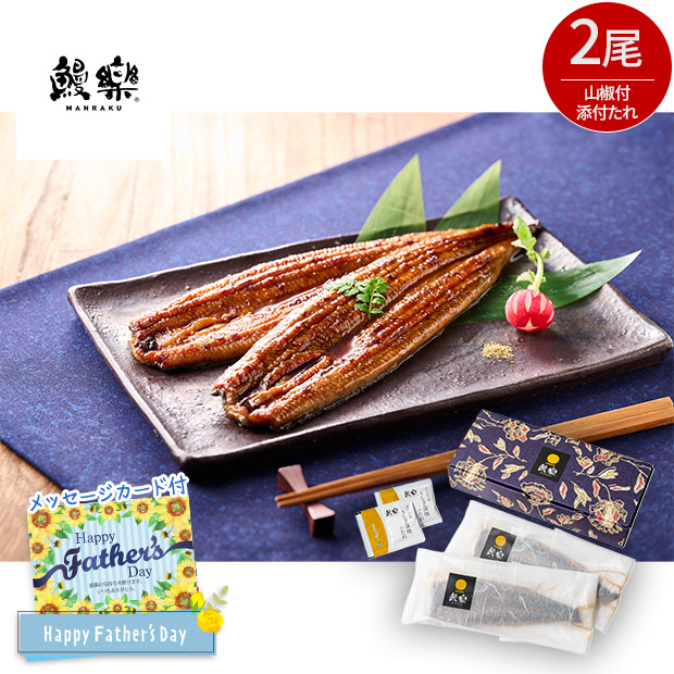 ＜父の日＞【鰻楽】九州産うなぎ蒲焼２尾セット