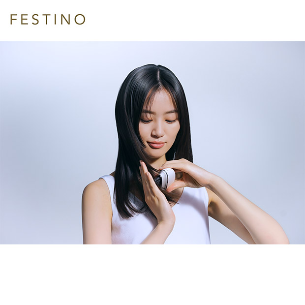 【FESTINO】充電式スナップヒーターブラシ　ホワイト (FHB-1-WH)