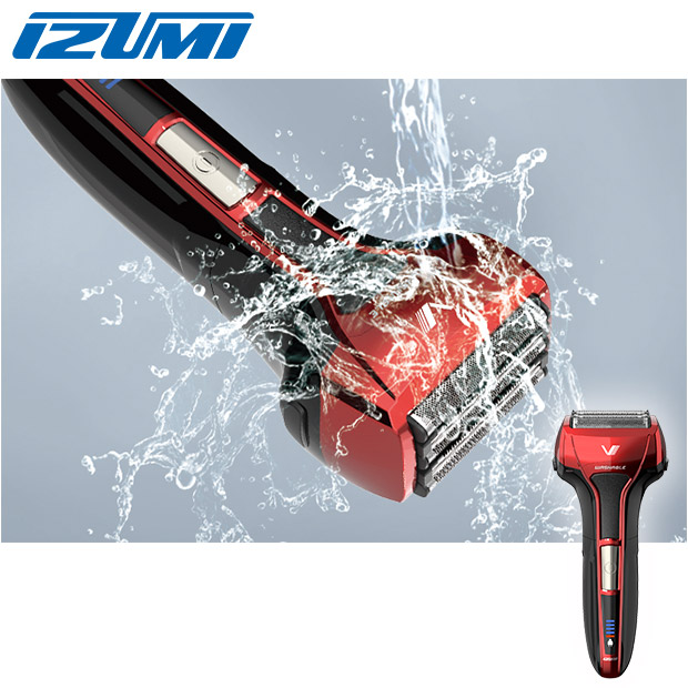 ＜春の家電フェア＞【マクセルイズミ】往復式シェーバー 　レッド（IZF-V553W-R）