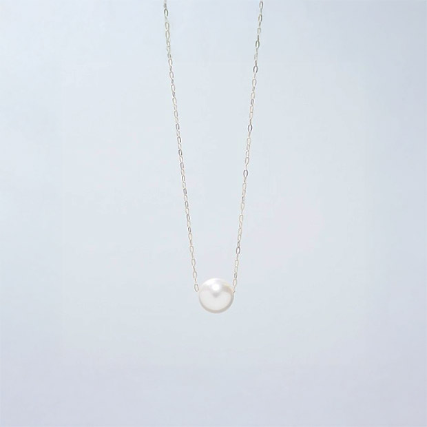 ＜初売りセール＞【日本産】18金イエローゴールド あこや花珠真珠 7mm珠 スルーペンダント（鑑別カード付）