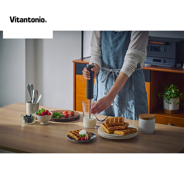 ＜春の家電フェア＞【ビタントニオ】ハンドブレンダー ブラック (VHB-30-K)