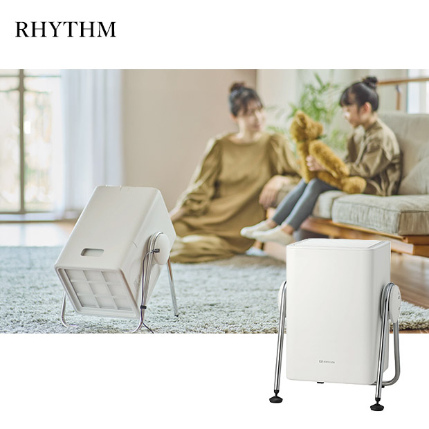 ＜大決算還元セール＞【RHYTHM】空気清浄機 Silky Wind Clean ライトグレー（9YYA63RH08）
