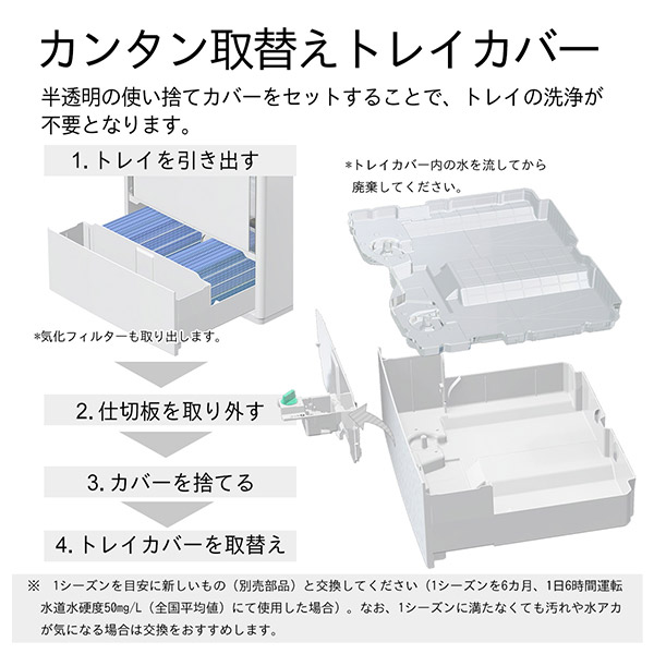 【ダイニチ】ハイブリッド式加湿器 (HD-PC1800G-W)(洋室50畳/和室30畳まで)