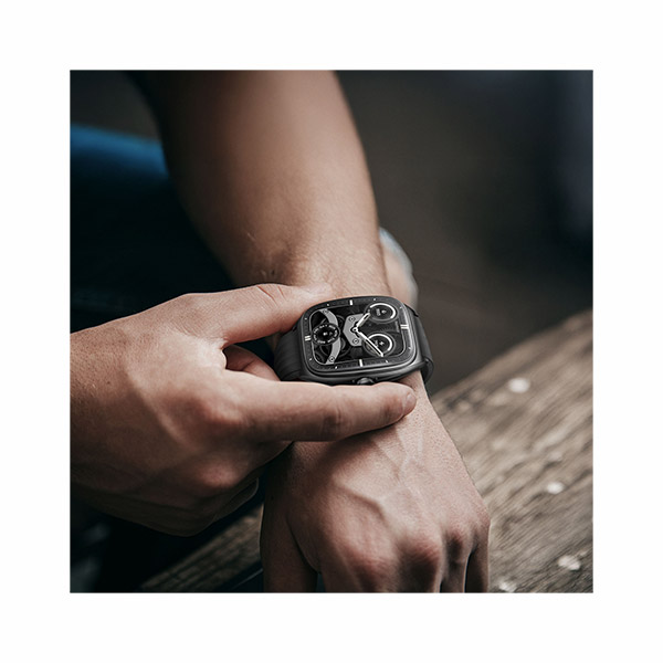 【Momax】1-Wear Curvex スマートウォッチ  ブラック（MM28523）