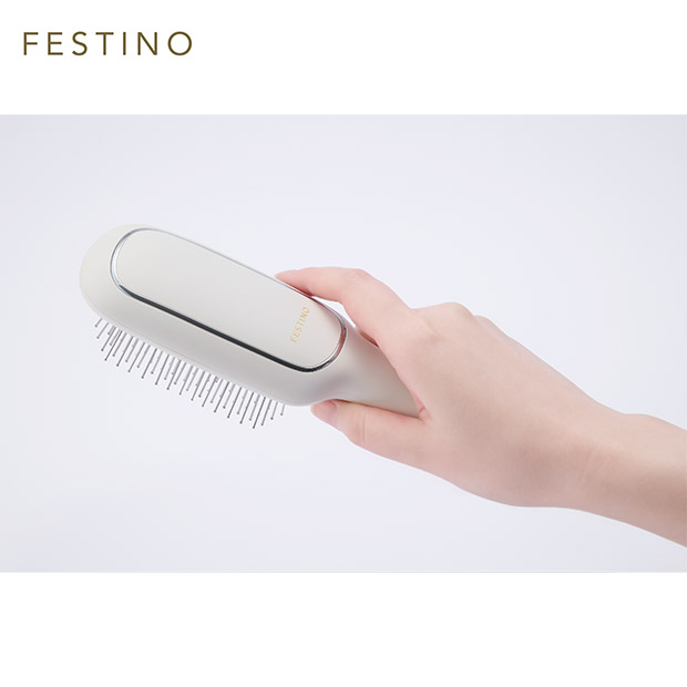 【FESTINO】サロンケアスカルプイオンブラシ　ホワイト (SMHB-051-WH)