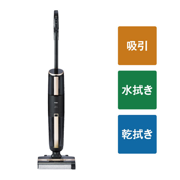 【早割】＜春の家電フェア＞【ハイアール】吸引式床拭き掃除機（JC-M1A-K）