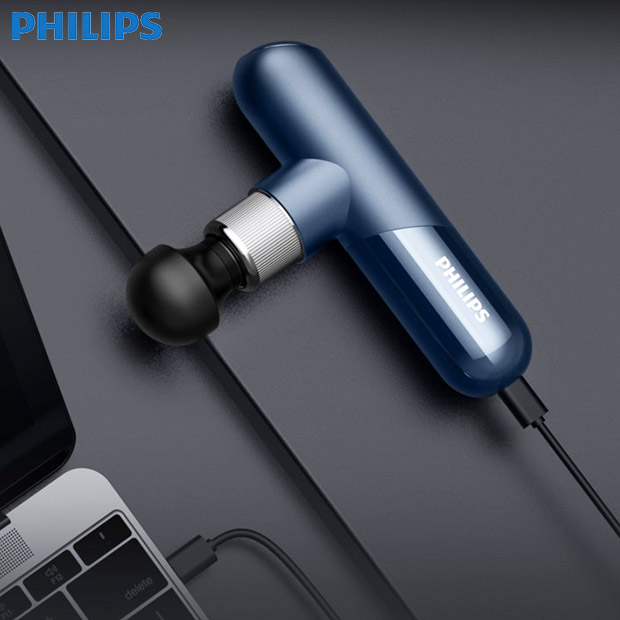 【PHILIPS】 スポーツミニ筋膜リリースガン   ダークブルー (PPM7501DB)