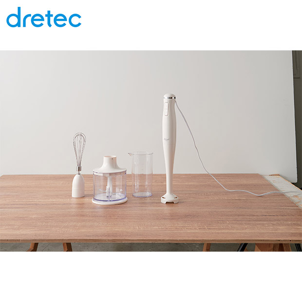 ＜春の家電フェア＞【ドリテック】ハンドブレンダー（HM-810WT）