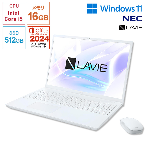 ＜設定コミコミサポート付＞【NEC】Office搭載！LAVIE Smart N16 SE134 16.0型 パールホワイト（PC-SE134ACA1-6）