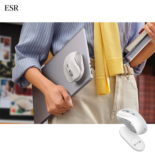 【ESR】ワイヤレスマウス MagMouse　ホワイト（ES28324）