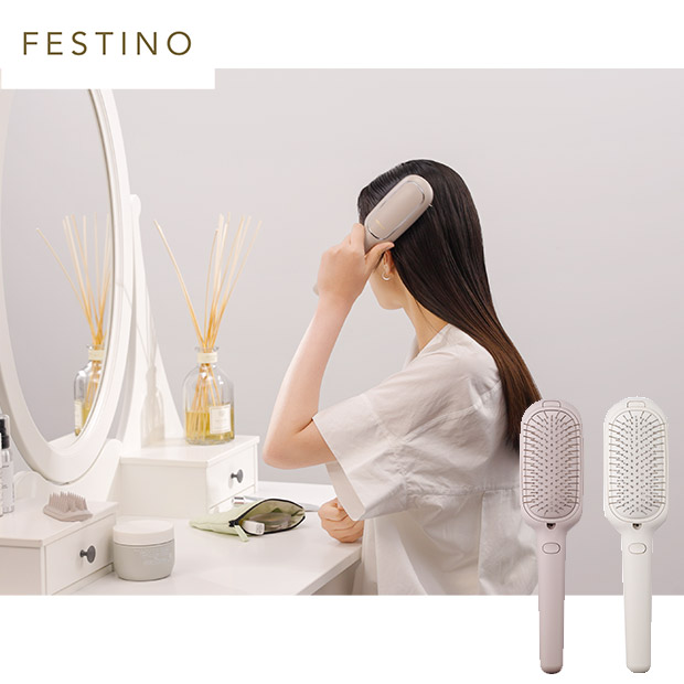 【FESTINO】サロンケアスカルプイオンブラシ　全2色 (SMHB-051)