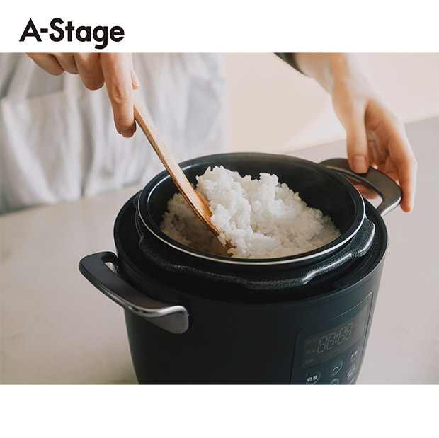 【A-Stage】Re・De Pot 電気圧力鍋 2L　ブラック　(EPC01A-20BK)