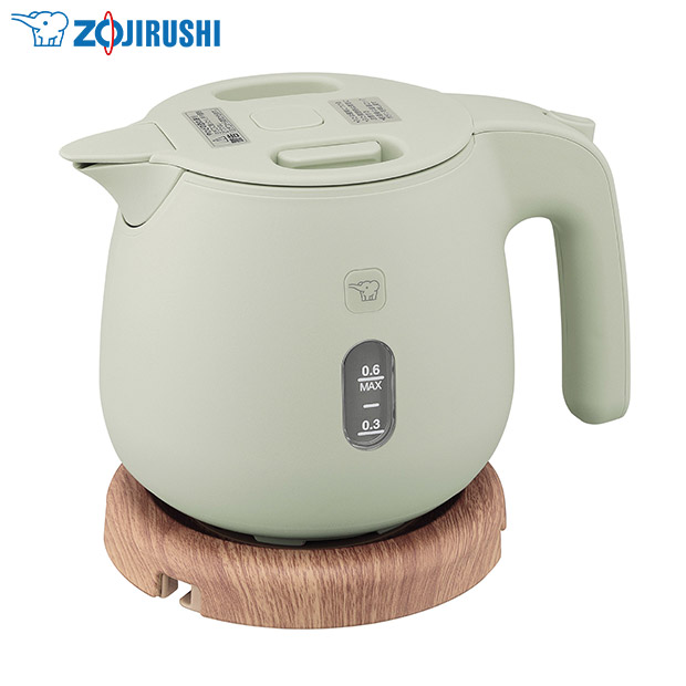 ＜春の家電フェア＞【象印】電気ケトル　0.6L　ダスティグリーン（CK-SA06-GZ）