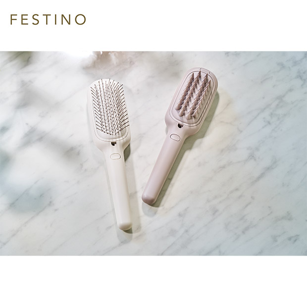 【FESTINO】サロンケアスカルプイオンブラシ　ホワイト (SMHB-051-WH)