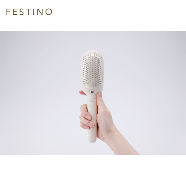 【FESTINO】サロンケアスカルプイオンブラシ　ホワイト (SMHB-051-WH)