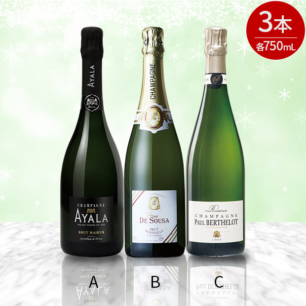長期瓶内熟成シャンパーニュ 750mL&times;3本セット