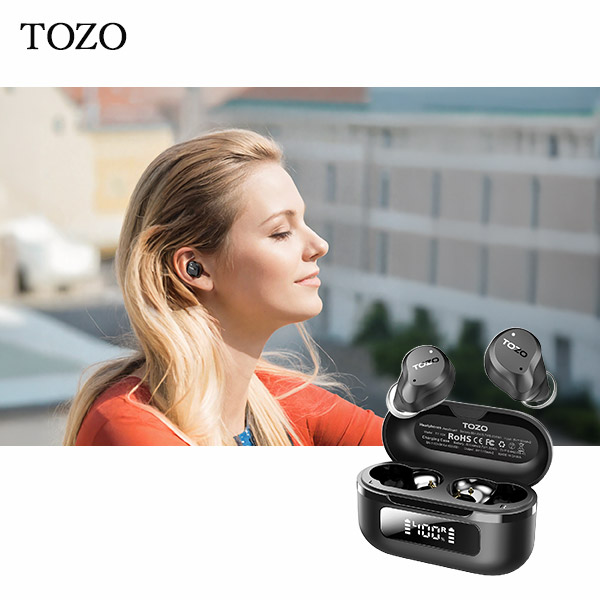 【TOZO】完全ワイヤレスイヤホン AeroSound  ブラック（TZ-T11124BK）