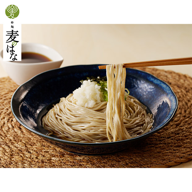 【粋麵麦のはな】麦のはなの鹿児島県産石臼挽き冷凍生そば  3食セット