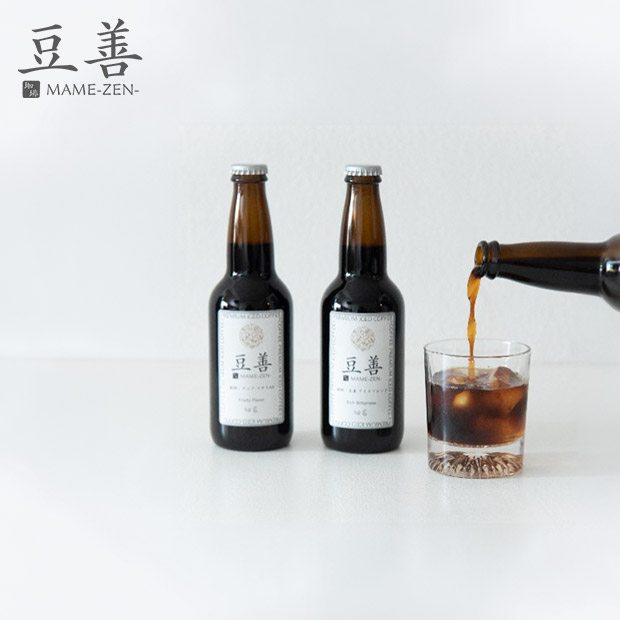 【豆善】プレミアムアイスコーヒー2本とコーヒーゼリー4個のセット
