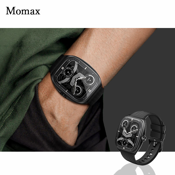 【Momax】1-Wear Curvex スマートウォッチ  ブラック（MM28523）