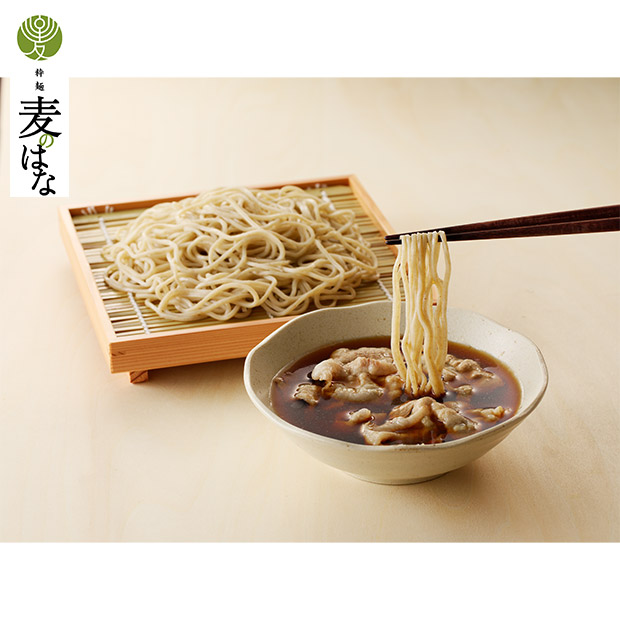 【粋麵麦のはな】麦のはなの黒豚×鹿児島県産 石臼挽きおろしそば  3食セット