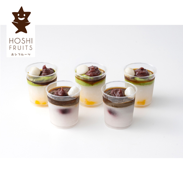 【早割】＜夏ギフト＞【ホシフルーツ】黒蜜で食べるクリームあんみつ 5個（HFQ-01A）