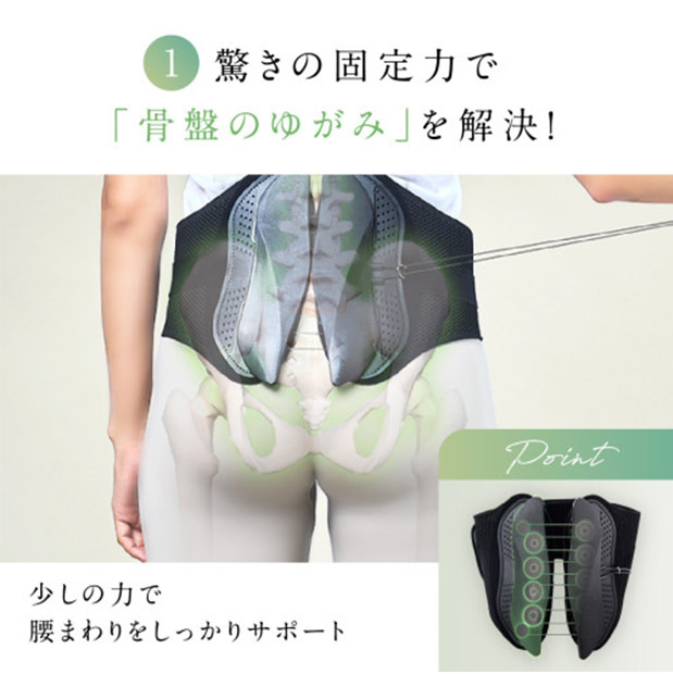 ≪15%OFF≫＜サマージャンボセール＞【WAVEWAVE】LUMBAR BELT 骨盤矯正ベルト（WH49-02）