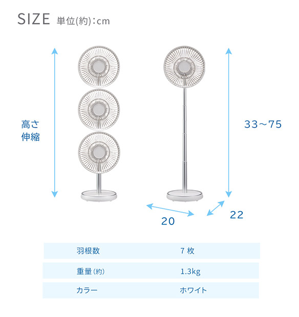 ＜春の家電フェア＞【ユアサプライムス】DCモーター コンパクトファン（YL-DCL170GM）
