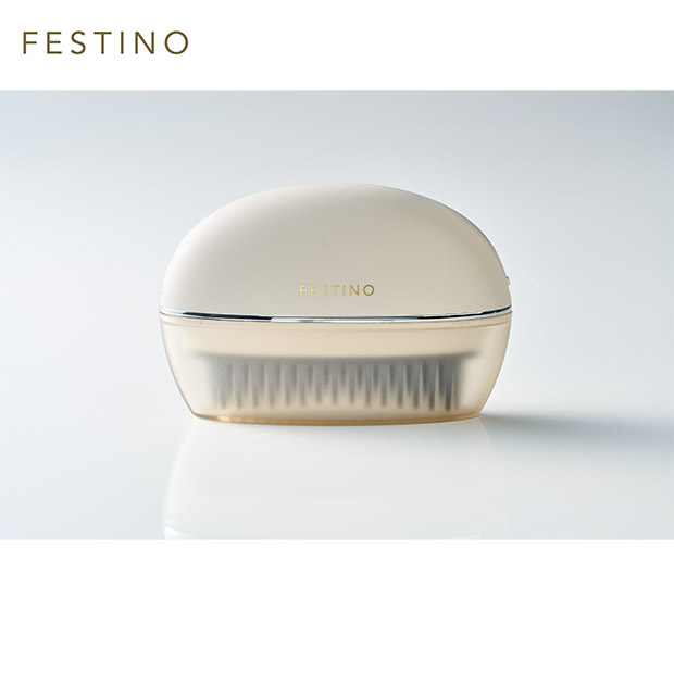 【FESTINO】充電式スナップヒーターブラシ　ホワイト (FHB-1-WH)