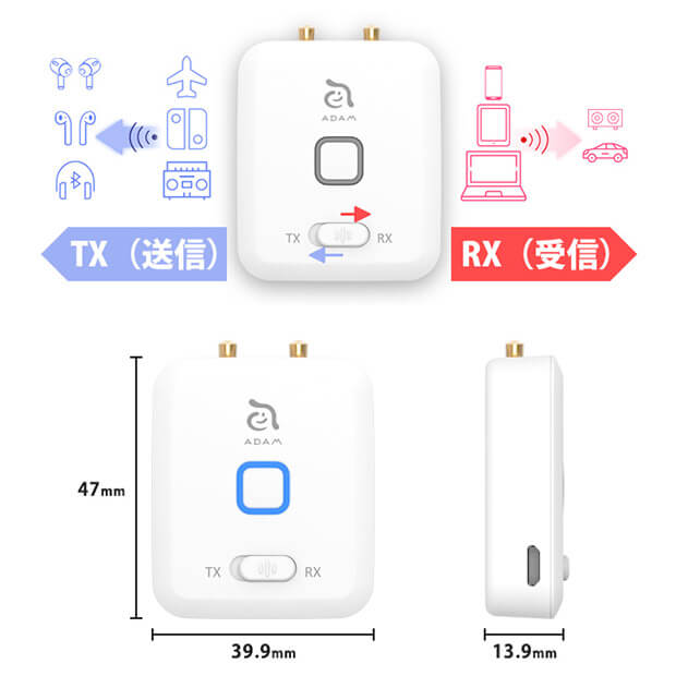 【ADAM Elements】EVE Bluetoothトランスミッター (ABTADEVEWH)