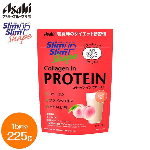 【アサヒグループ食品】スリムアップスリムシェイプ コラーゲン イン プロテイン 225ｇ