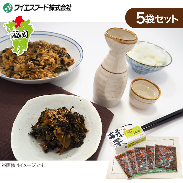 【ワイエスフード】筑豊らーめんお店の辛子高菜5袋セット