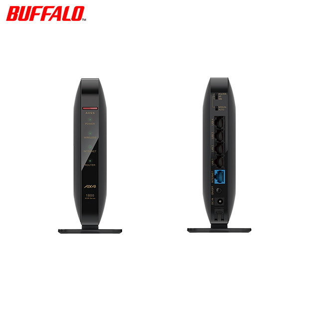 【BUFFALO】無線LAN親機 Wi-Fiルーター ブラック (WSR-1800AX4-KH/BK)